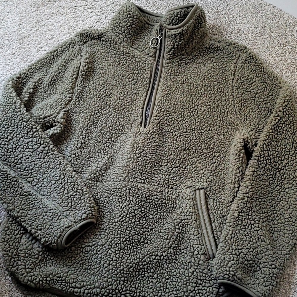 Le Verde Sherpa Half Zip Pullover